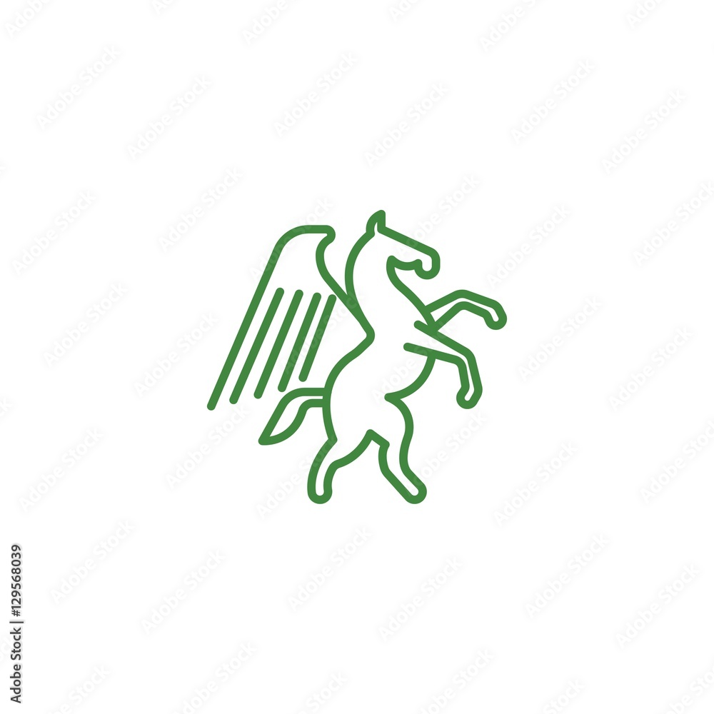 Horse Pegasus Vector Logo Design Element Horse Pegasus Vector Logo Design Element