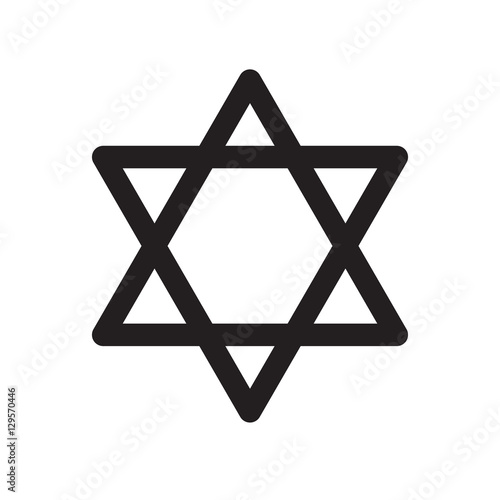 Star of David Icon on white background. Star of David sign.