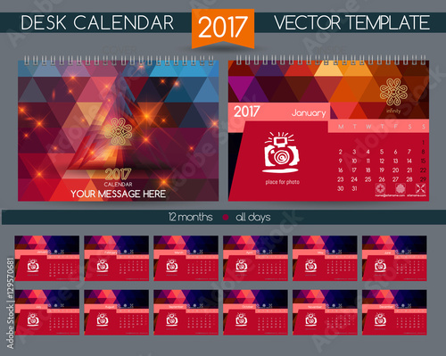 Design Desk Calendar 2017.