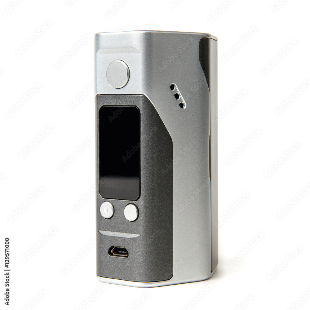 Vape. E-cigarette vaping box mod isolated. RDA. Rebuildable Dripping Atomizer. Vapor Vape. E-cigarette vaping box mod isolated. RDA. Rebuildable Dripping Atomizer. Vapor