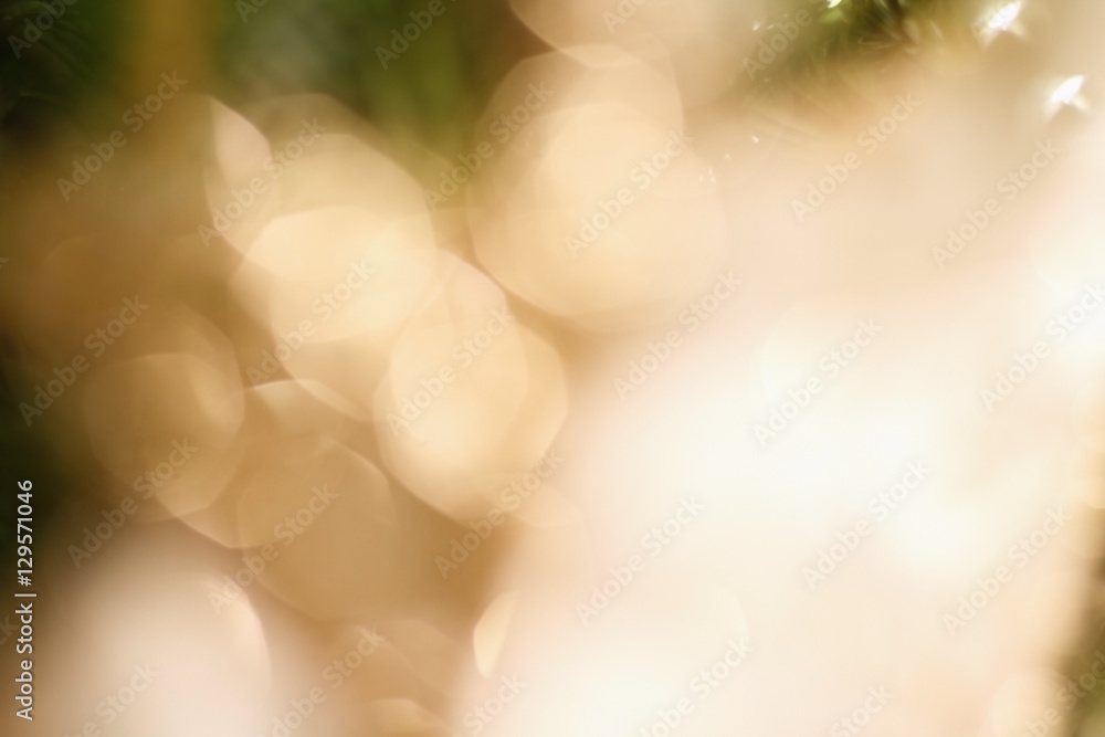 Obraz premium Abstract of Golden Christmas Tree Bokeh Lights