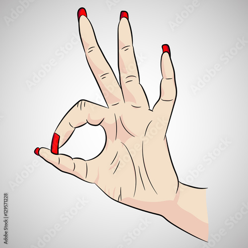 Vector image of Woman's hand