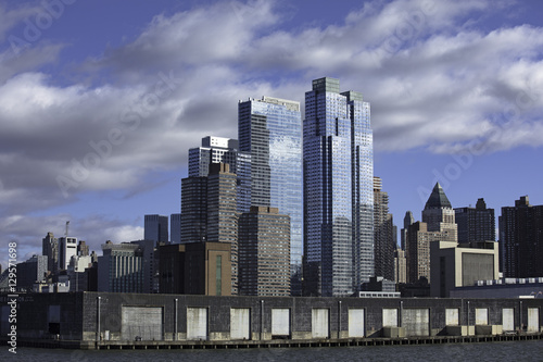 New York skyline on the Hudson river