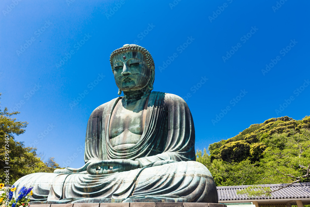 The Great Buddha in Kamakura Japan. Located in Kamakura, Kanagawa Prefecture Japan. The Great Buddha in Kamakura Japan. Located in Kamakura, Kanagawa Prefecture Japan.