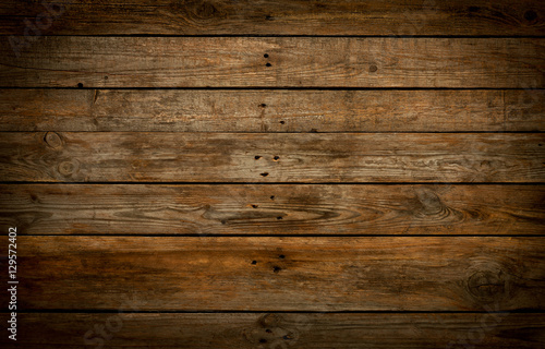 Rustic wooden background. Old natural planked wood. photo
