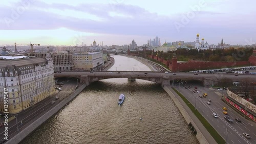 The Moscow Kremlin. The Cathedral square. The Grand Kremlin Palace. Moscow-City. Bell tower of Ivan the Great. The Cathedral Of Christ The Savior. 4K