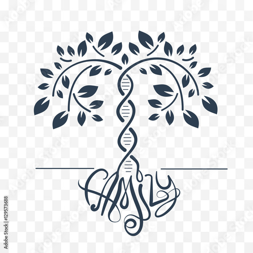 Icon of a tree with a trunk ДНА