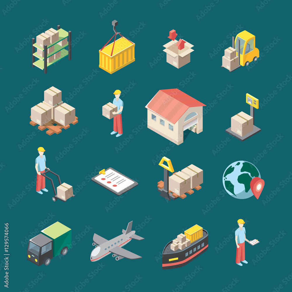 Logistics Icons Set Logistics Icons Set