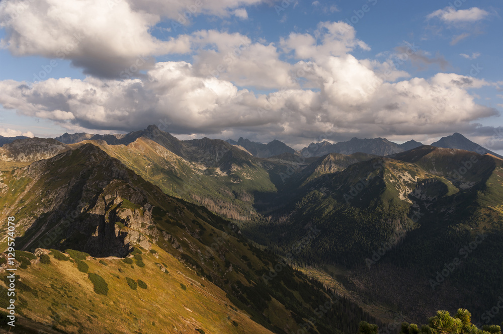 Amazing autumnal view of mountains in the afternoon. Tatry Amazing autumnal view of mountains in the afternoon. Tatry