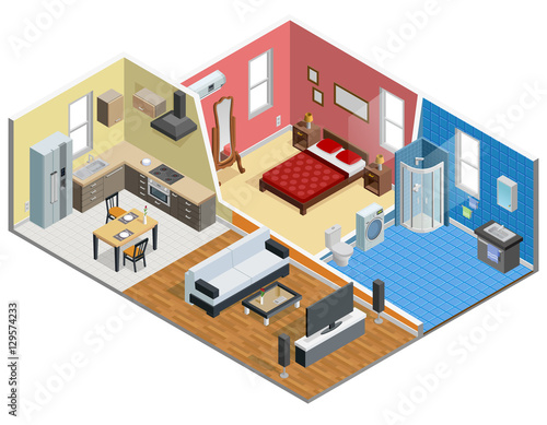 Apartment Isometric Design 