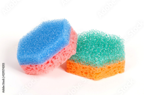 two scouring sponges