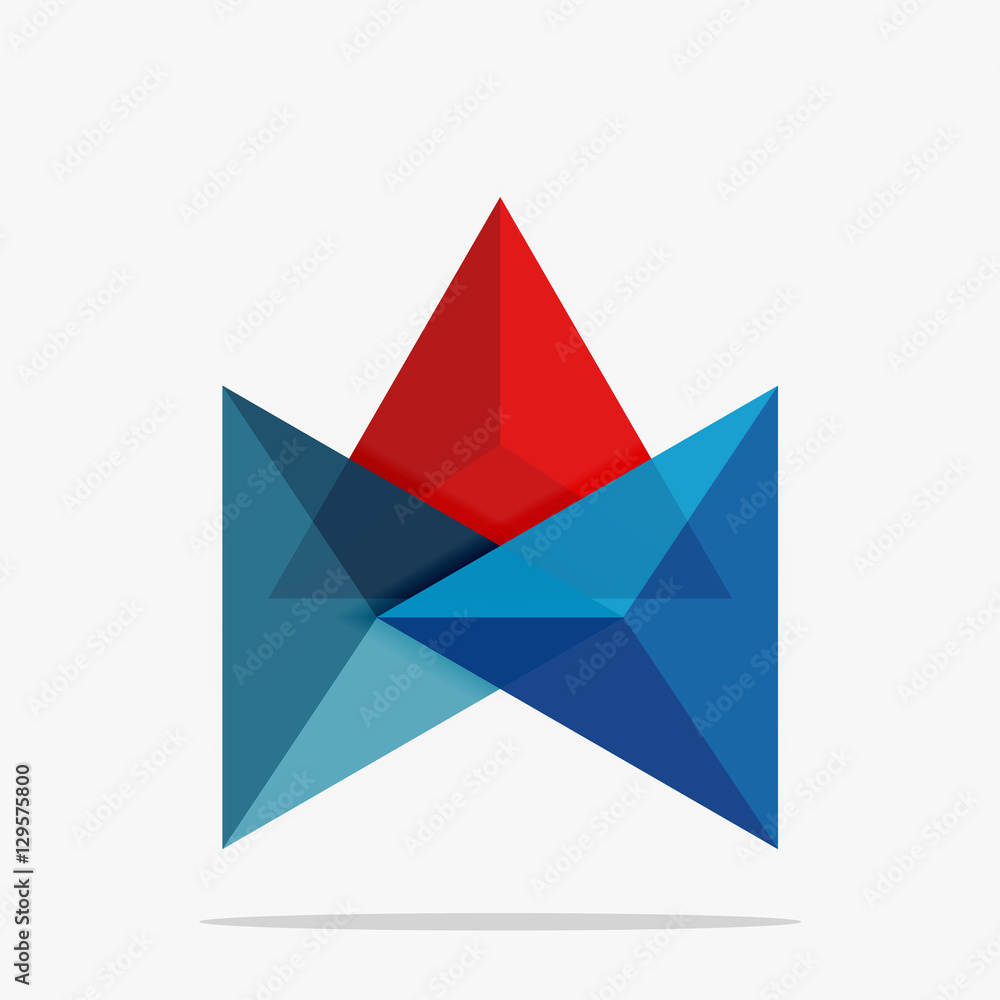 Fototapeta premium Blank triangle layout business template