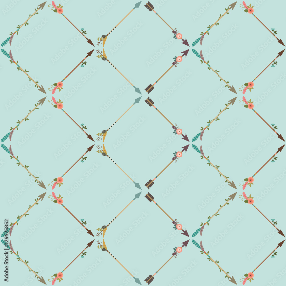 Naklejka premium Seamless vector arrows pattern