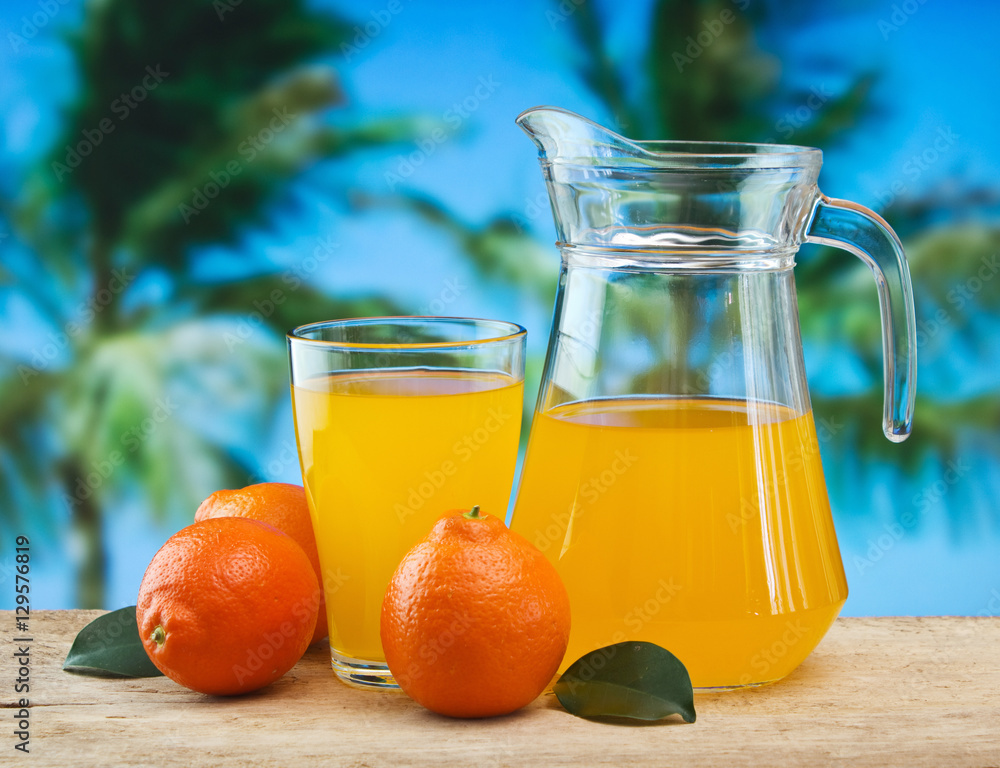 tangerine and juice tangerine and juice