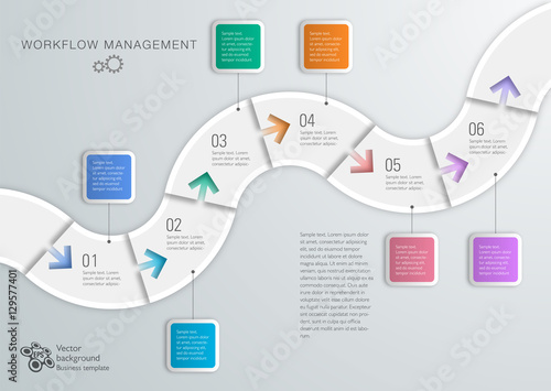 Workflow, Timeline, Process Chart #Vector Graphics
