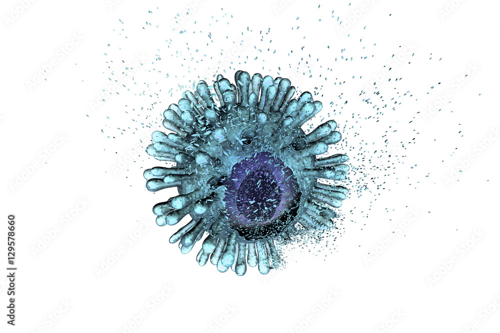 Destruction of Human Immunodeficiency Virus (HIV), AIDs virus isolated on white background, 3D illustration showing stages of destruction. Concept for HIV treatment and prevention Destruction of Human Immunodeficiency Virus (HIV), AIDs virus isolated on white background, 3D illustration showing stages of destruction. Concept for HIV treatment and prevention
