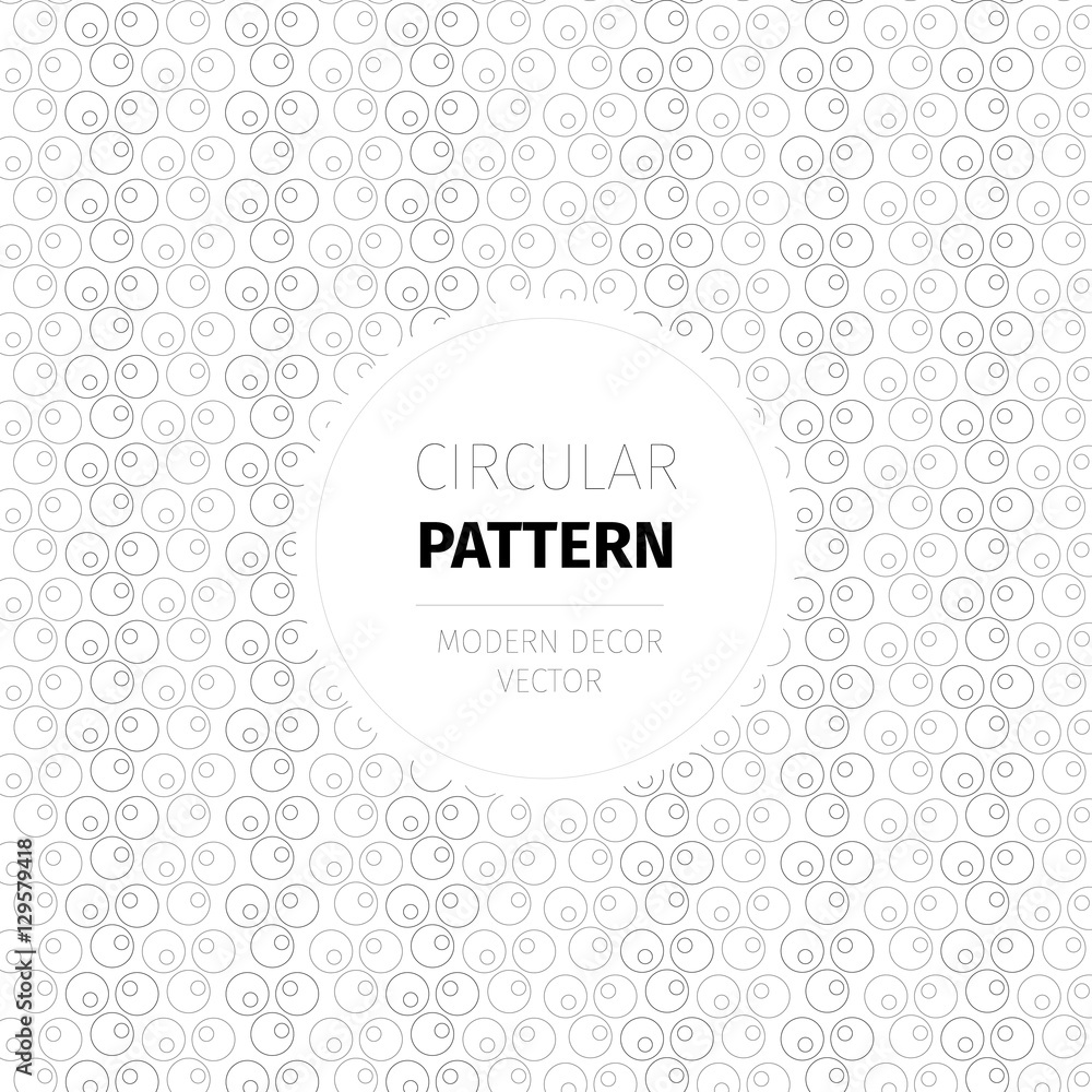 Modern vector pattern in a trendy circular style for decoration products and packaging or identity Modern vector pattern in a trendy circular style for decoration products and packaging or identity