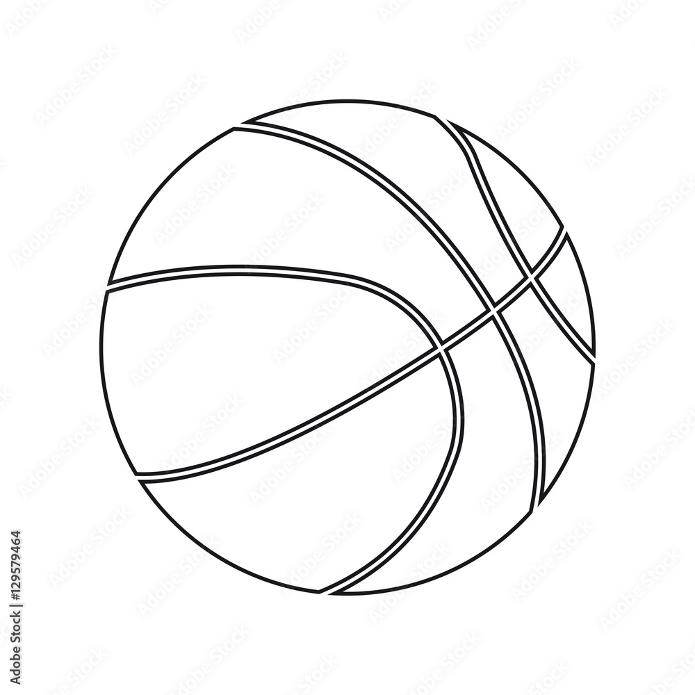 Basketball ball silhouette. For your business project. Vector Illustration  Stock Vector | Adobe Stock