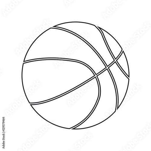 Basketball ball silhouette. For your business project. Vector Illustration