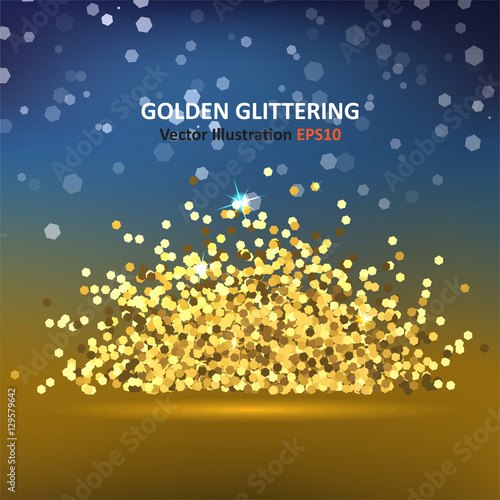 Abstract golden glitter vector illustration EPS10