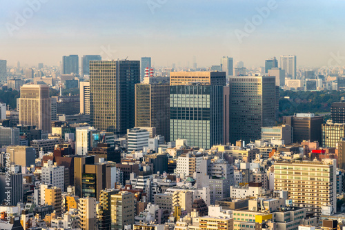Cityscape of tokyo in Fog winter, Skyline of Tokyo, office buil © lukyeee_nuttawut