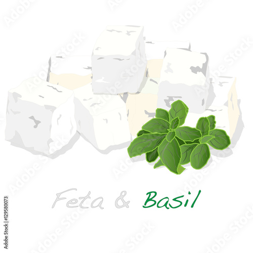 Greek feta cheese blocks