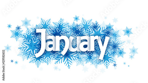 "JANUARY" Vector Letters Icon