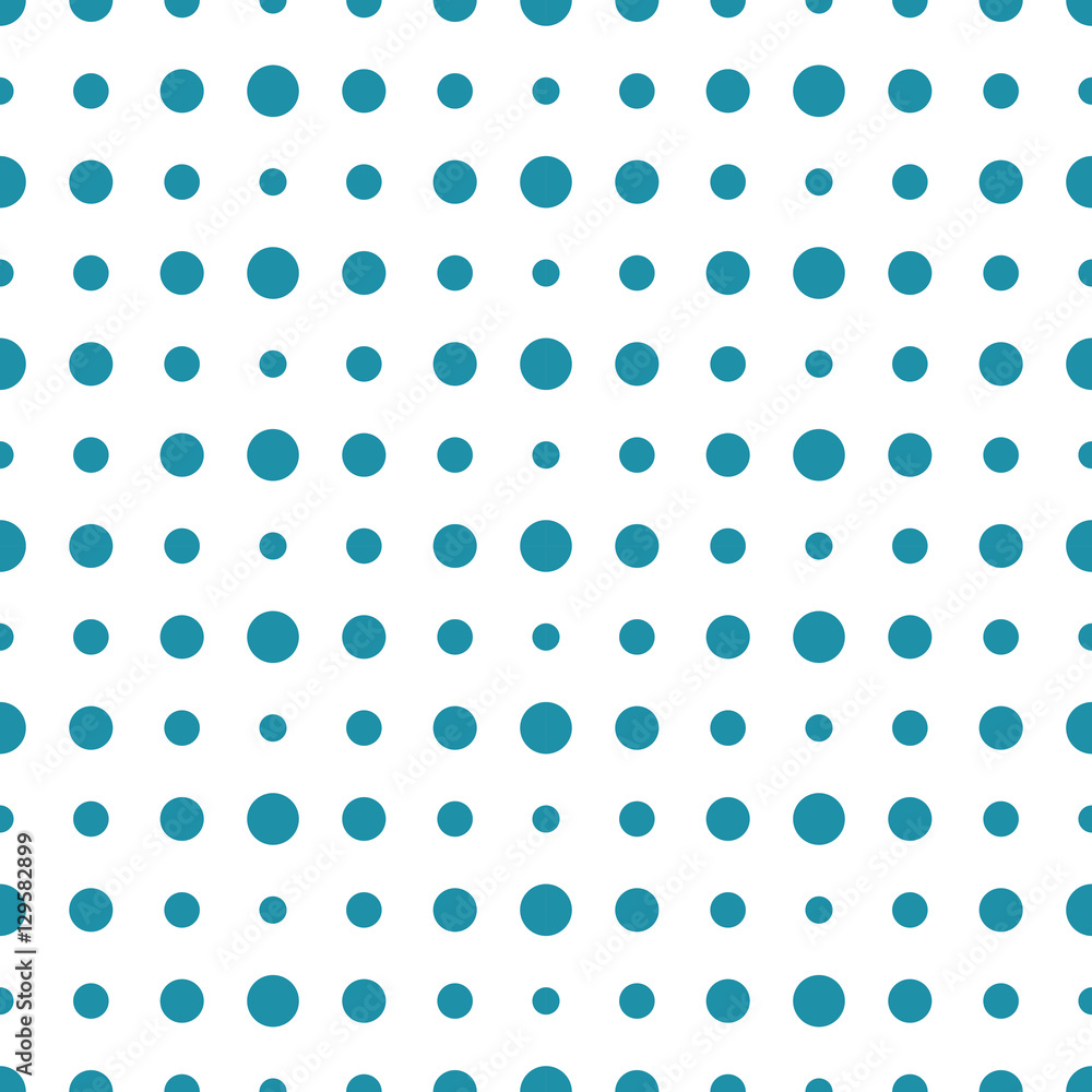Abstract geometry blue and white deco art halftone polka pattern