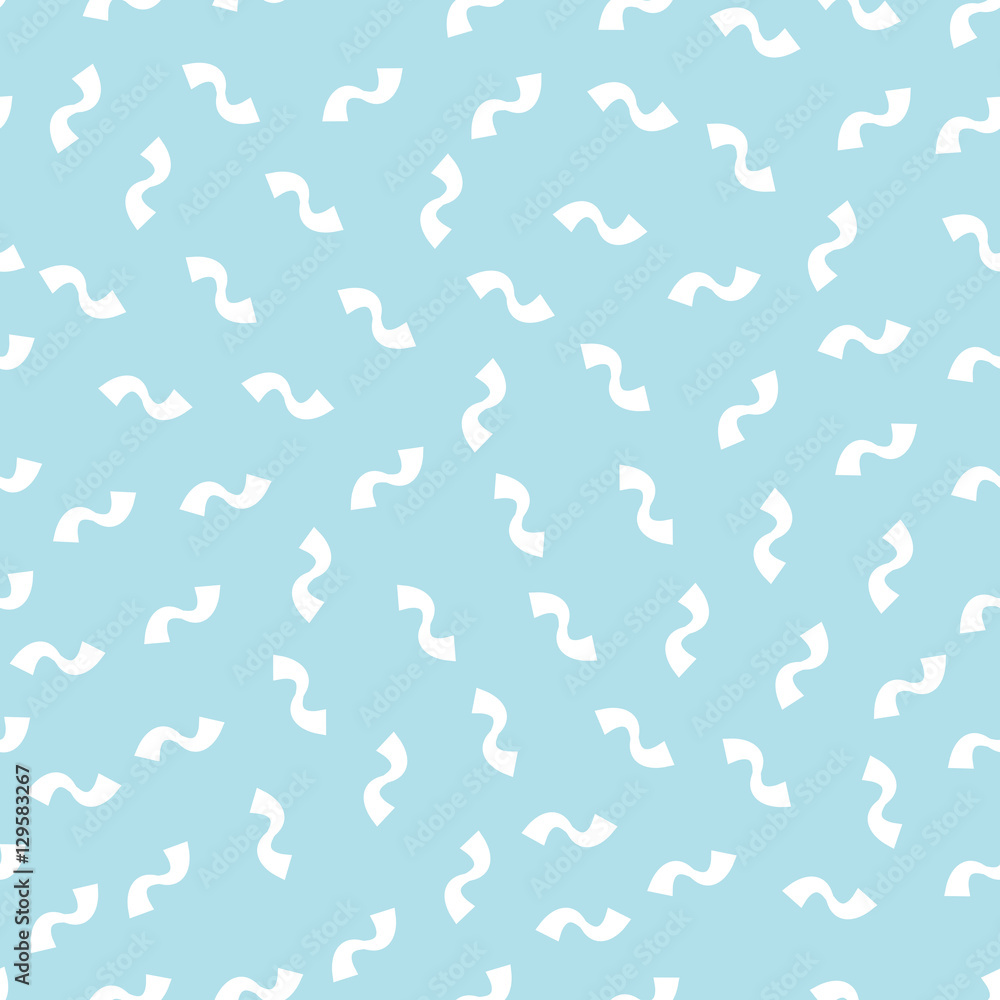 Fototapeta premium Abstract geometric blue memphis fashion design weave pattern