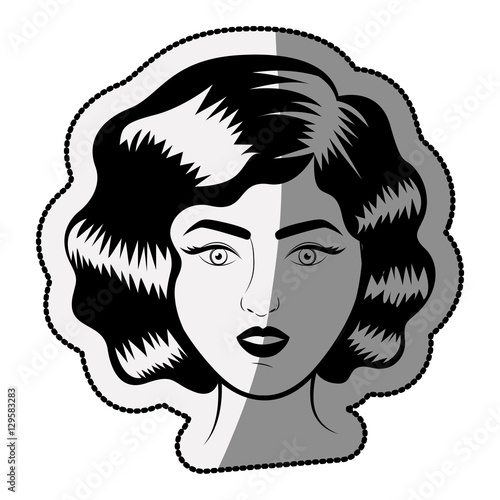 Retro woman cartoon icon. Girl vintage beautiful classic and fashion theme. Isolated design. Vector illustration