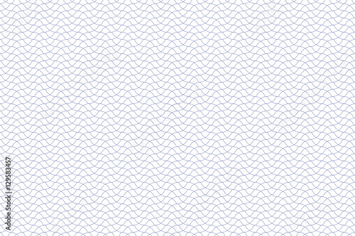 Guilloche seamless background. Monochrome guilloche texture with waves. For certificate, voucher, banknote, money design, currency, note, check, ticket, reward etc.