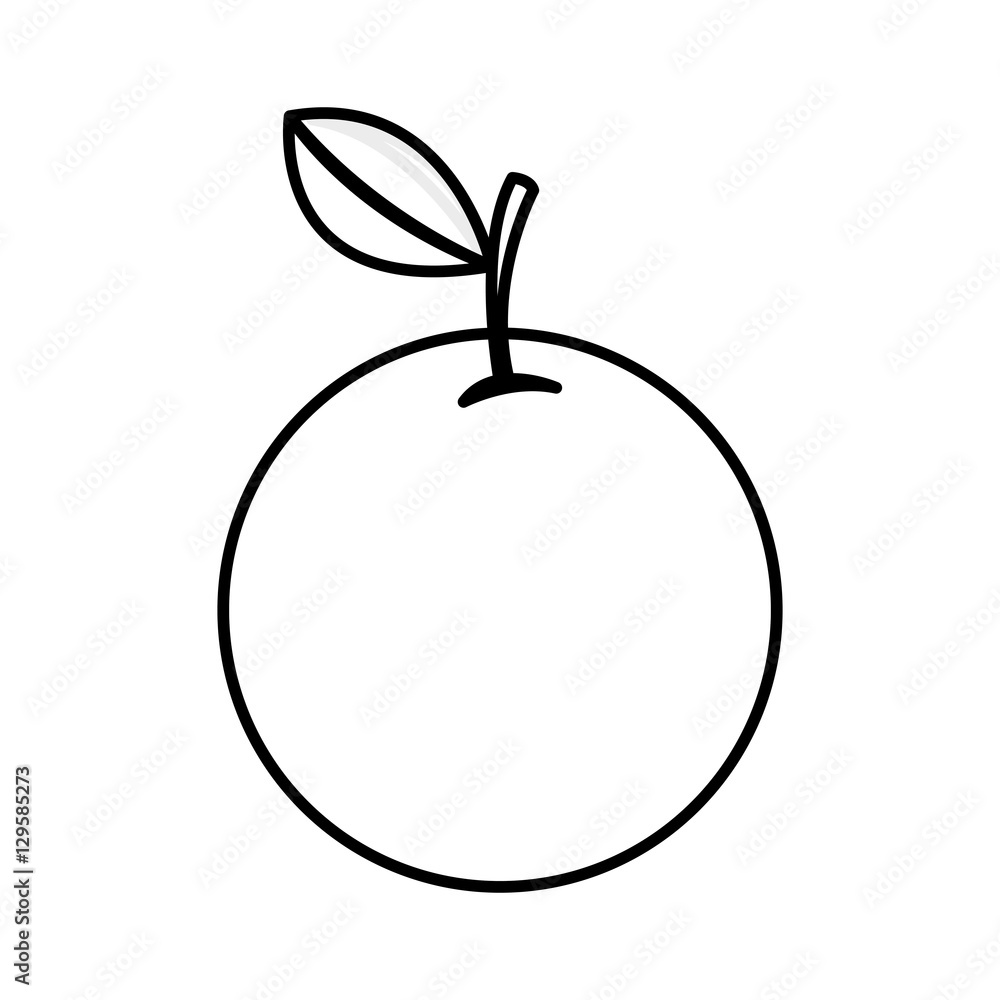 orange fresh fruit icon vector illustration design