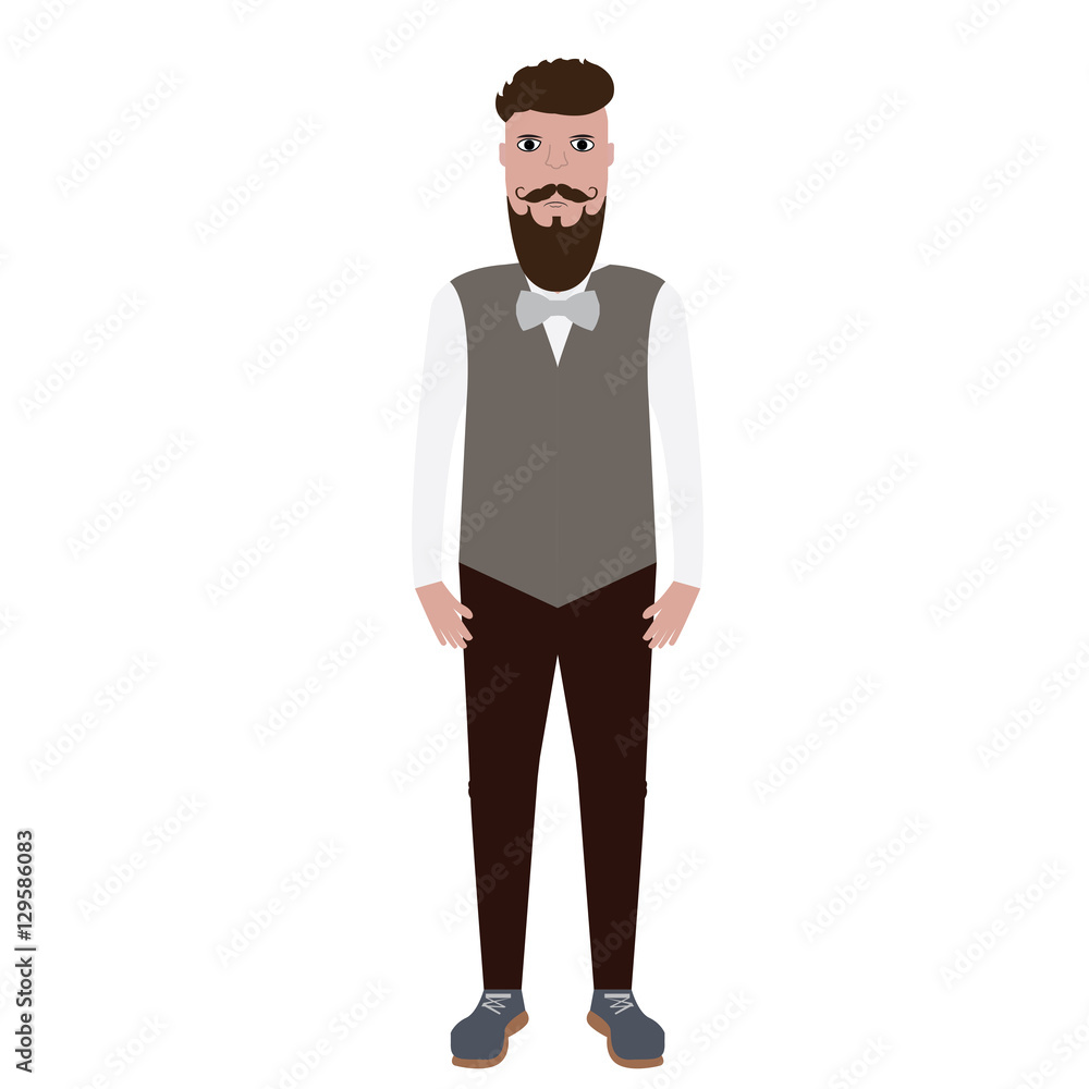 Isolated hipster Isolated hipster