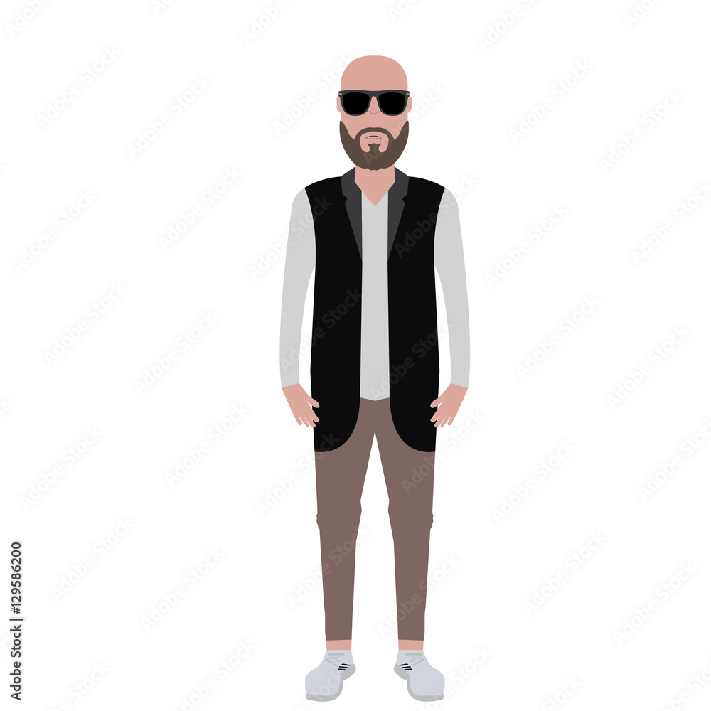Isolated hipster Isolated hipster