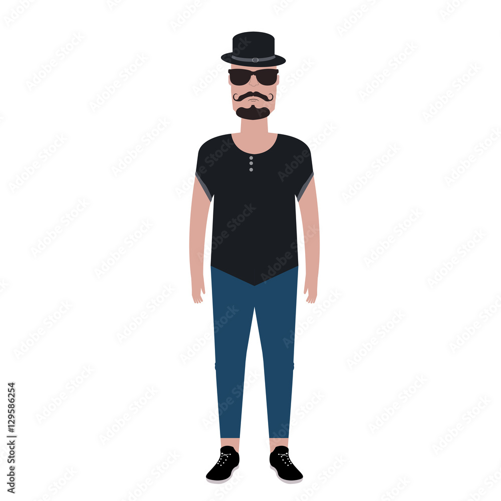 Isolated hipster Isolated hipster