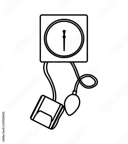 Blood pressure gauge isolated icon vector illustration design