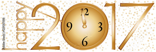 Happy 2017 Clock
