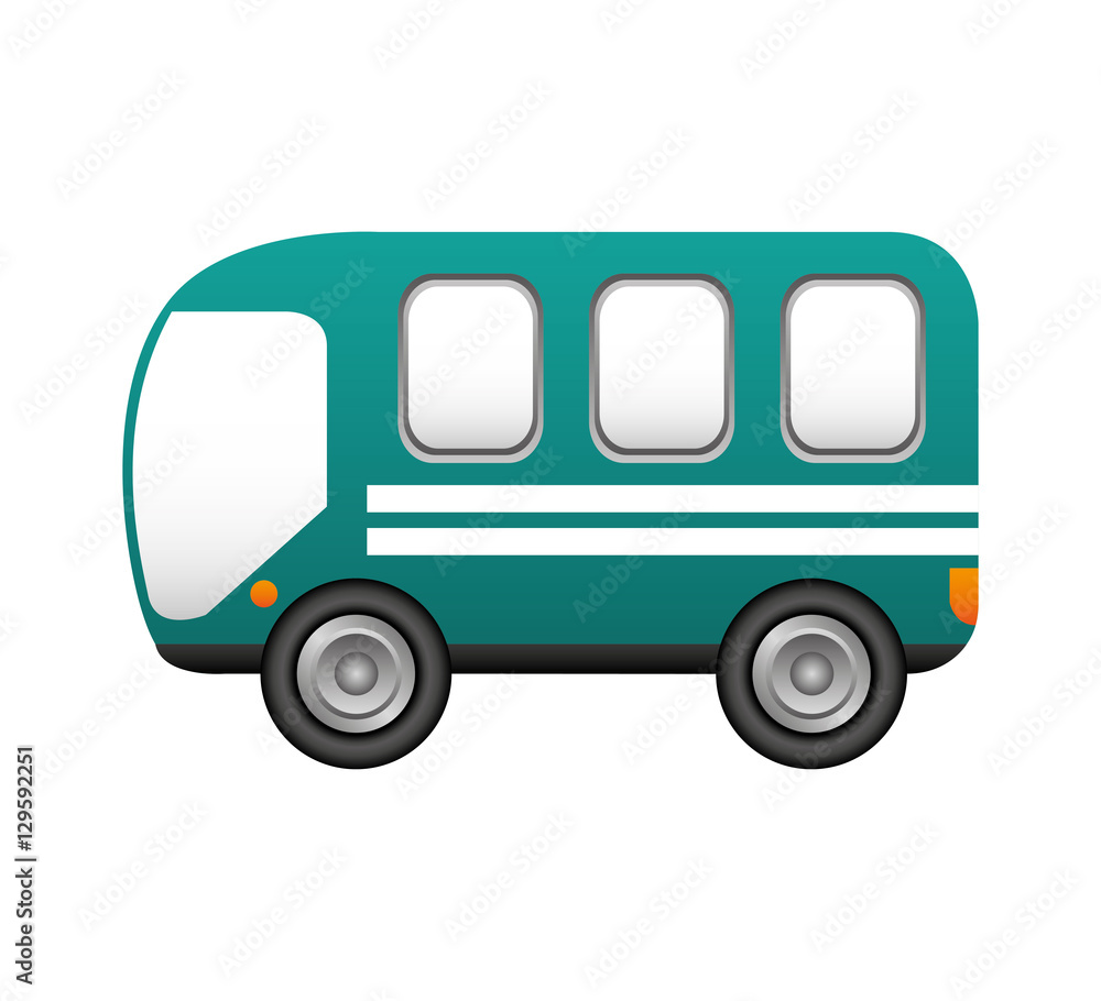 bus transport service icon vector illustration design