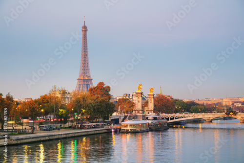 Obraz na płótnie Overview of Paris with the Eiffel tower w salonie