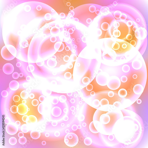 Lots of Bubbles Form an Abstract Color Background. 