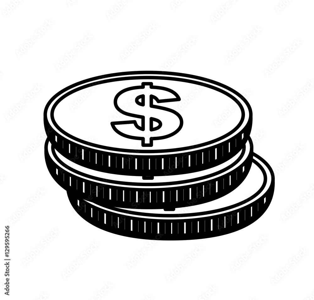 coin money isolated icon vector illustration design coin money isolated icon vector illustration design