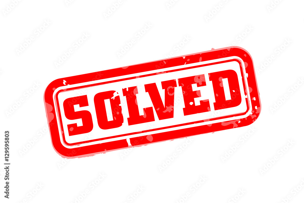 Solved rubber stamp vector illustration Solved rubber stamp vector illustration