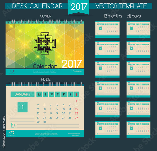 Design Desk Calendar 2017.