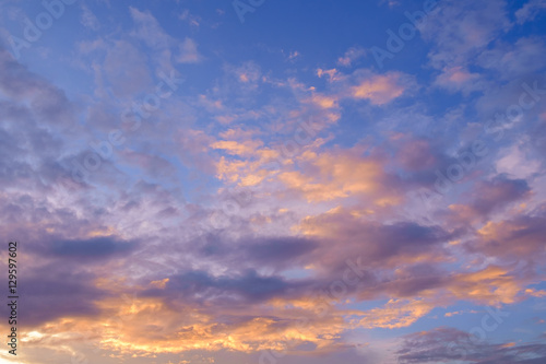 Sky and clouds / Sky and clouds at twilight.