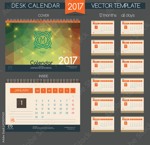 Design Desk Calendar 2017.