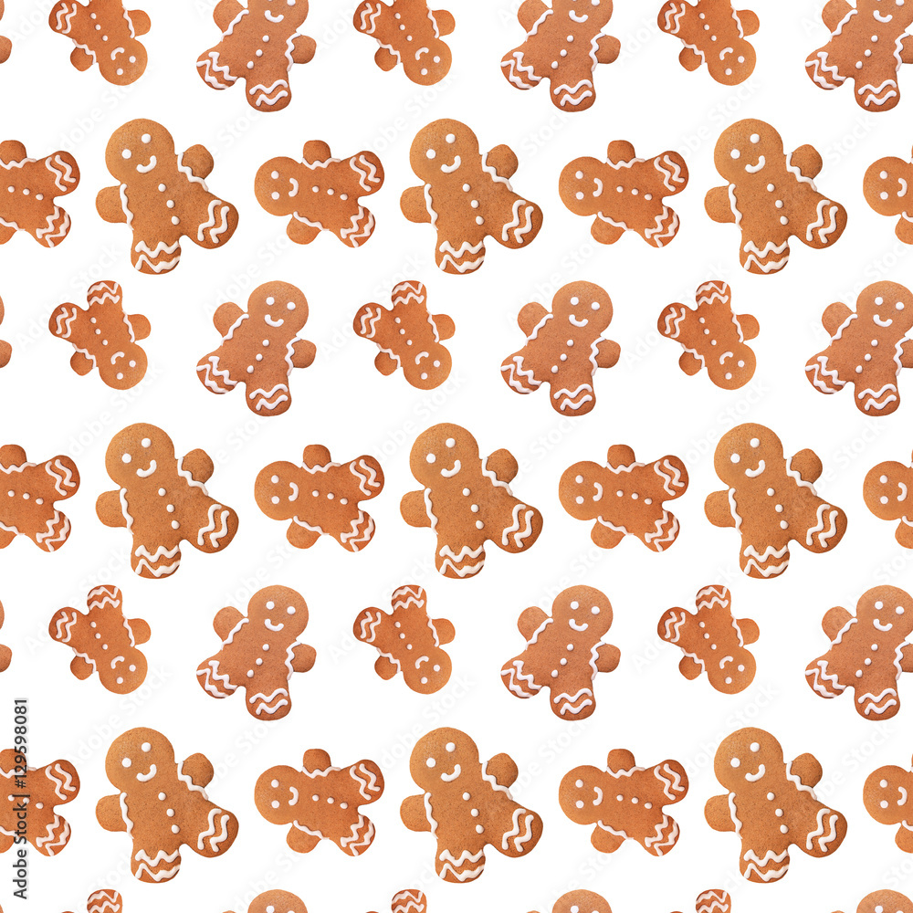 Gingerbread man christmas seamless pattern Gingerbread man christmas seamless pattern