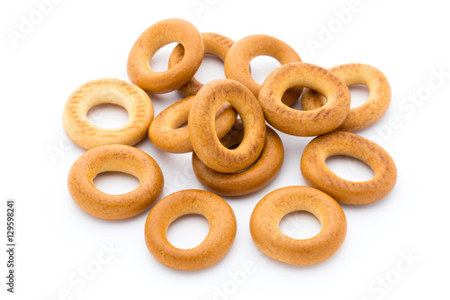 Bagels isolated on a white background.