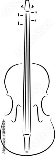 Violin made of lines
