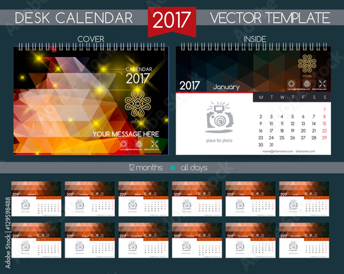 Design Desk Calendar 2017.