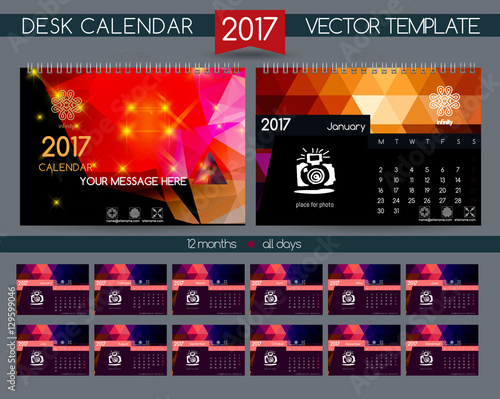Design Desk Calendar 2017.
